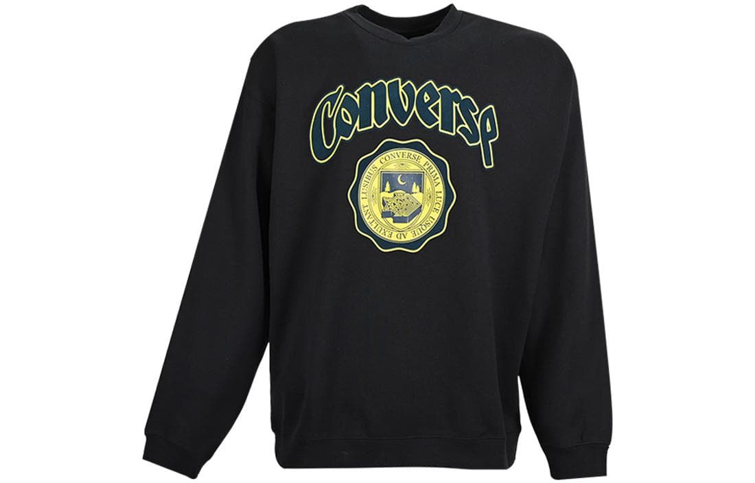 Converse Sweatshirts Black Crew Neck Moderate Regular