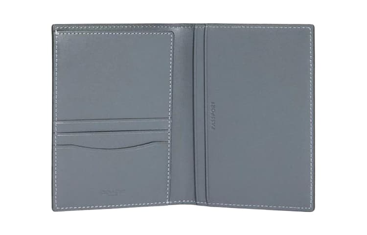 COACH Smooth Calfskin Document Bag Passport Holder Mini Gray