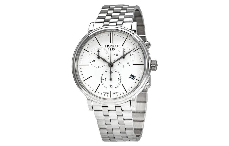 TISSOT Kason Zen I Collection Quartz Movement 50m Waterproof Watch 41mm White Dial Stainless Steel Case