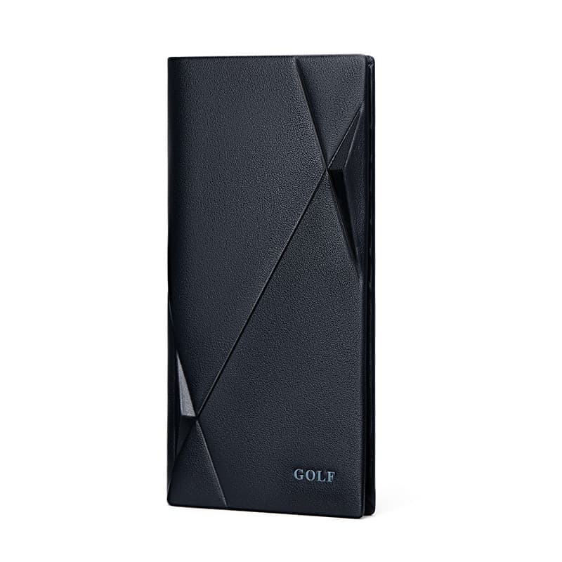 GOLF Grain Cow Leather, Genuine Card Holder, Document Bag, Wallet Large Black