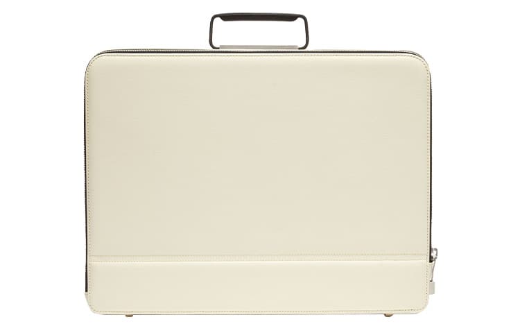 Valextra Calfskin Portable Briefcase White Basic Set (Bag+Dust Bag)