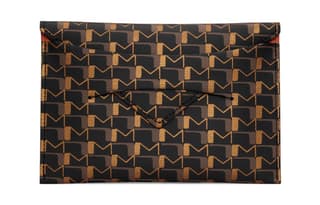 Moynat Canvas 1920 Canvas Envelope Bag Passport Holder Black/Brown