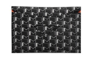 Moynat Canvas Envelope Bag Passport Holder Black/Orange