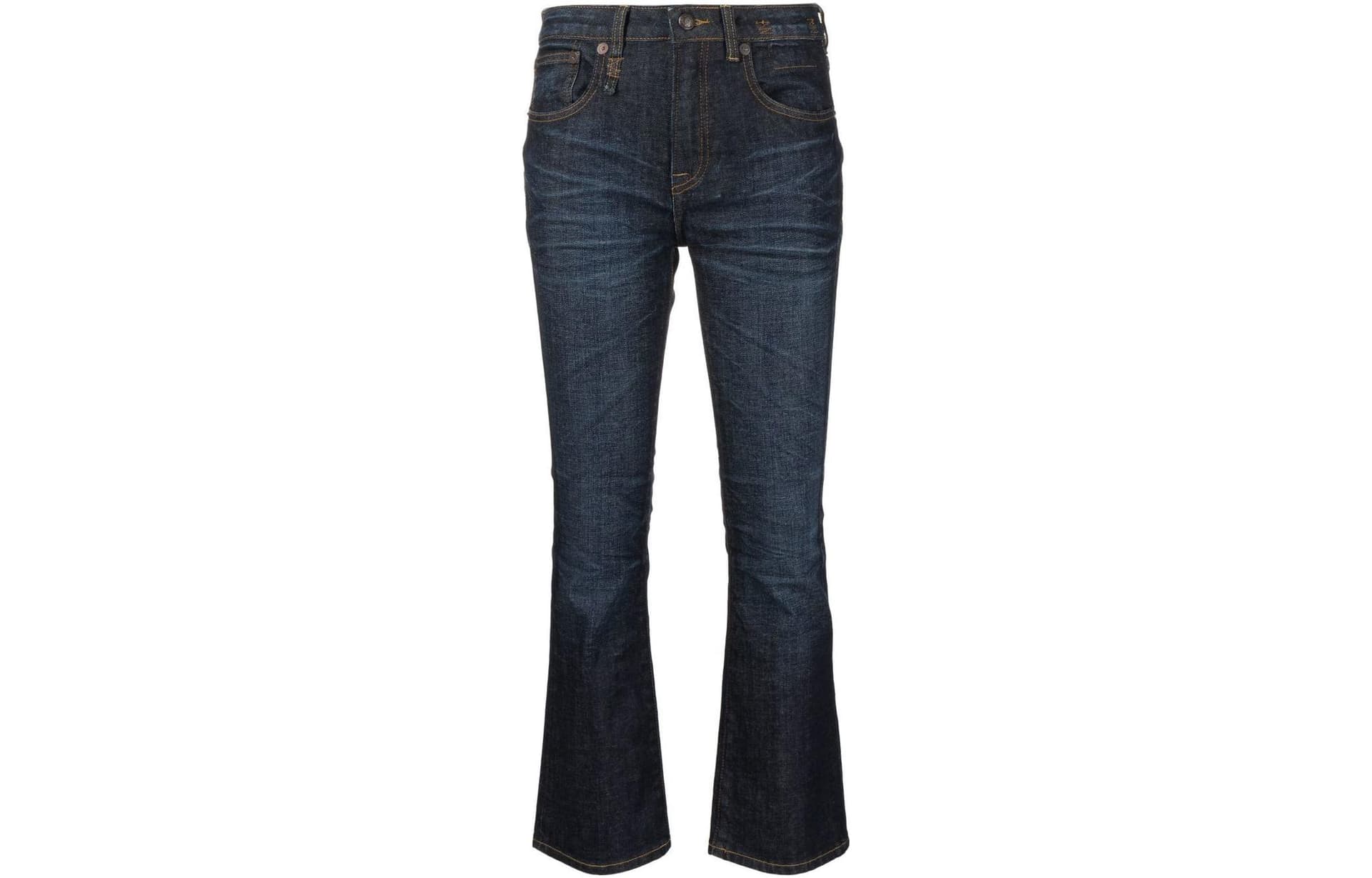R13 mid-rise cropped jeans