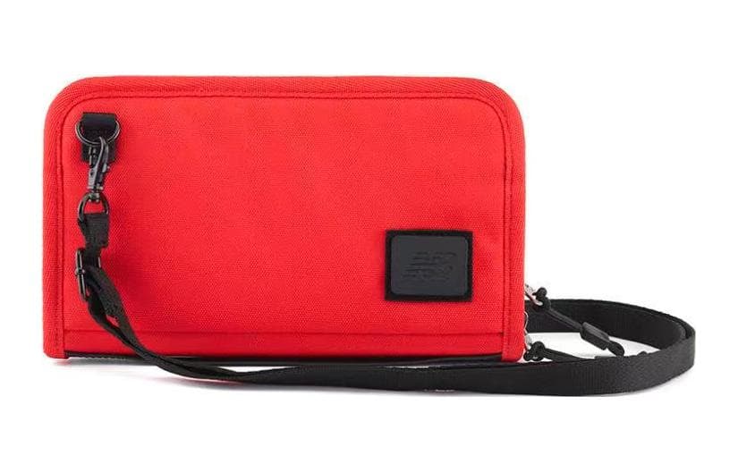 New Balance Fabric One Shoulder Crossbody Clutch Red Red