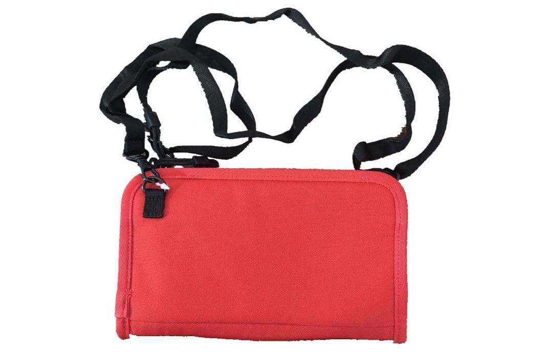 New Balance Fabric One Shoulder Crossbody Clutch Red