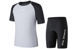 Anta Swimsuit Set Black Gray