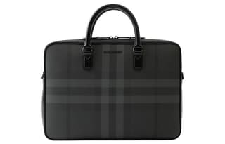 Burberry Calfskin Decoration Handbag, Shoulder Bag, Crossbody Bag, Briefcase Charcoal Black