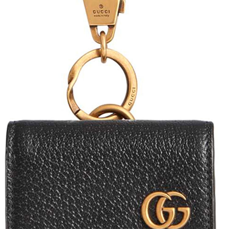 GUCCI GG Marmont AirPods Protective Cover, Pendant Earphone Case Black