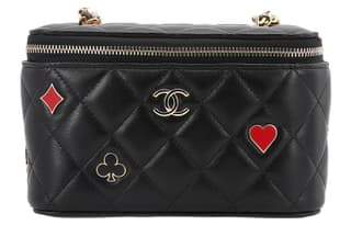 CHANEL Lambskin Box Bag, Shoulder Bag, Crossbody Bag, Makeup Bag Black