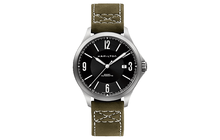 HAMILTON Khaki Aviation Collection Automatic Mechanical Movement ['50', 149262]m Waterproof Watch Black Dial