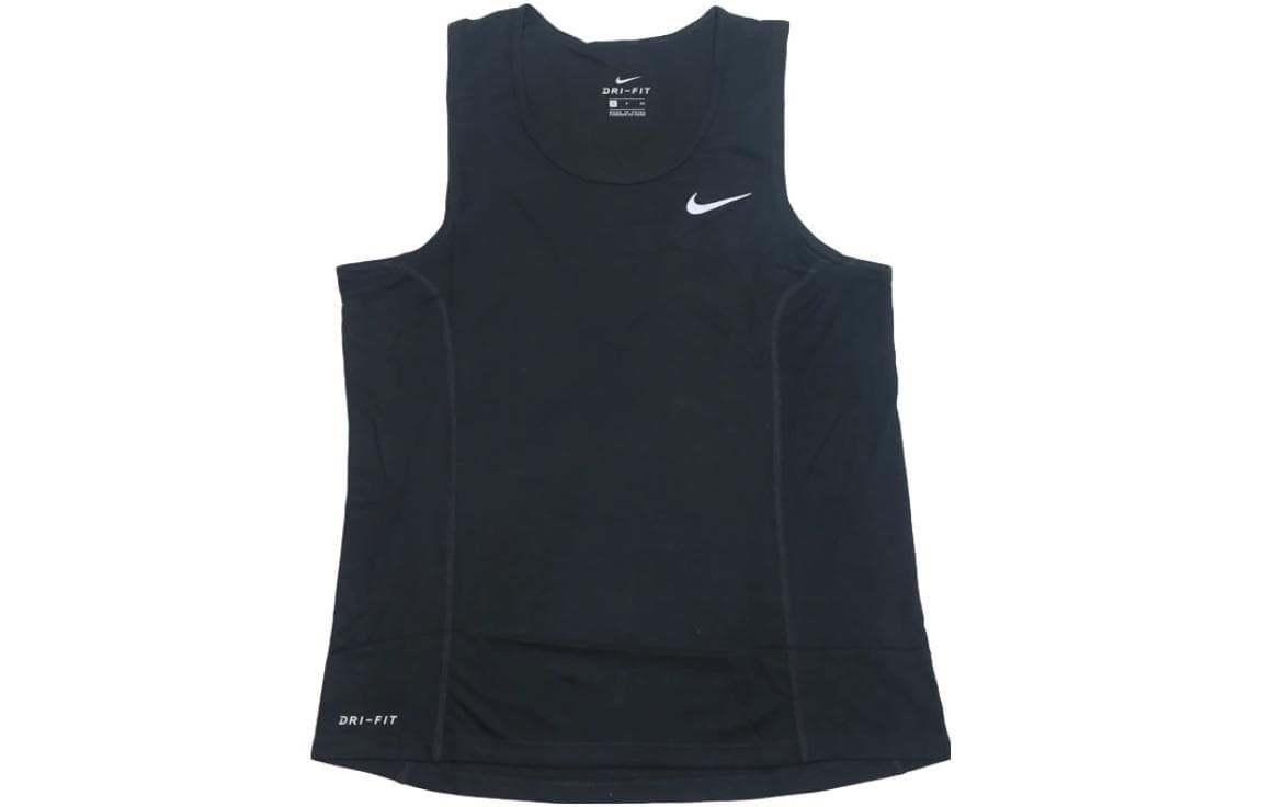 Nike Tank Tops Black Crew Neck Moderate Straight Fit