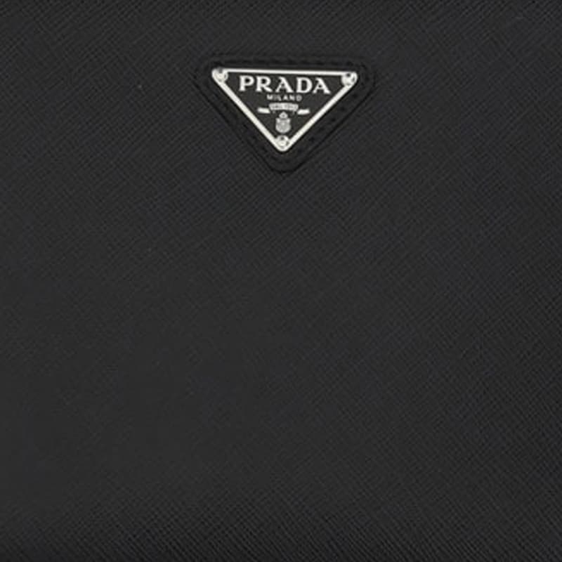 PRADA Calfskin Clutch Black