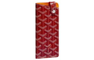 GOYARD Montmartre Canvas With Suede Calfskin Eyeglass Pouch Small Red