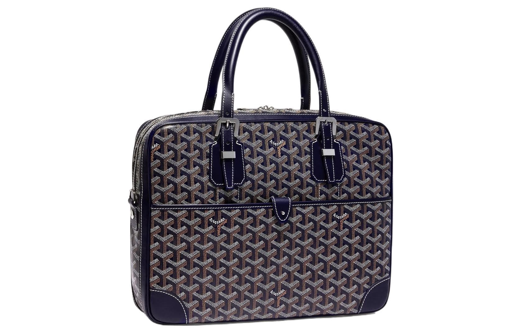GOYARD Ambassade Canvas With Handbag Briefcase Small Marine Blue
