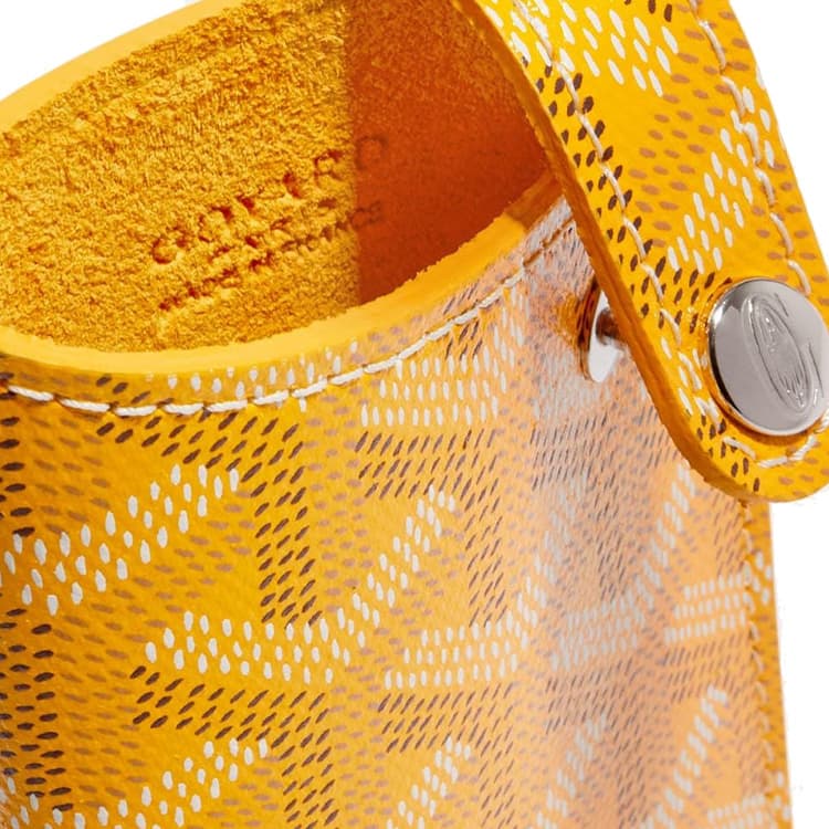 GOYARD Montmartre Canvas With Suede Calfskin Eyeglass Pouch Small Yellow