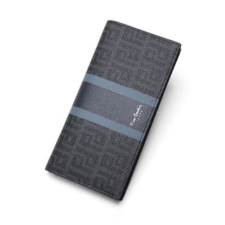 PIERRE CARDIN PVC Cow Clutch Business Suit Wallet Regular Black Gray/Coffee
