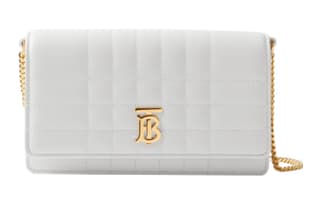 Burberry Lola Bag Lambskin One Shoulder Crossbody Clutch White