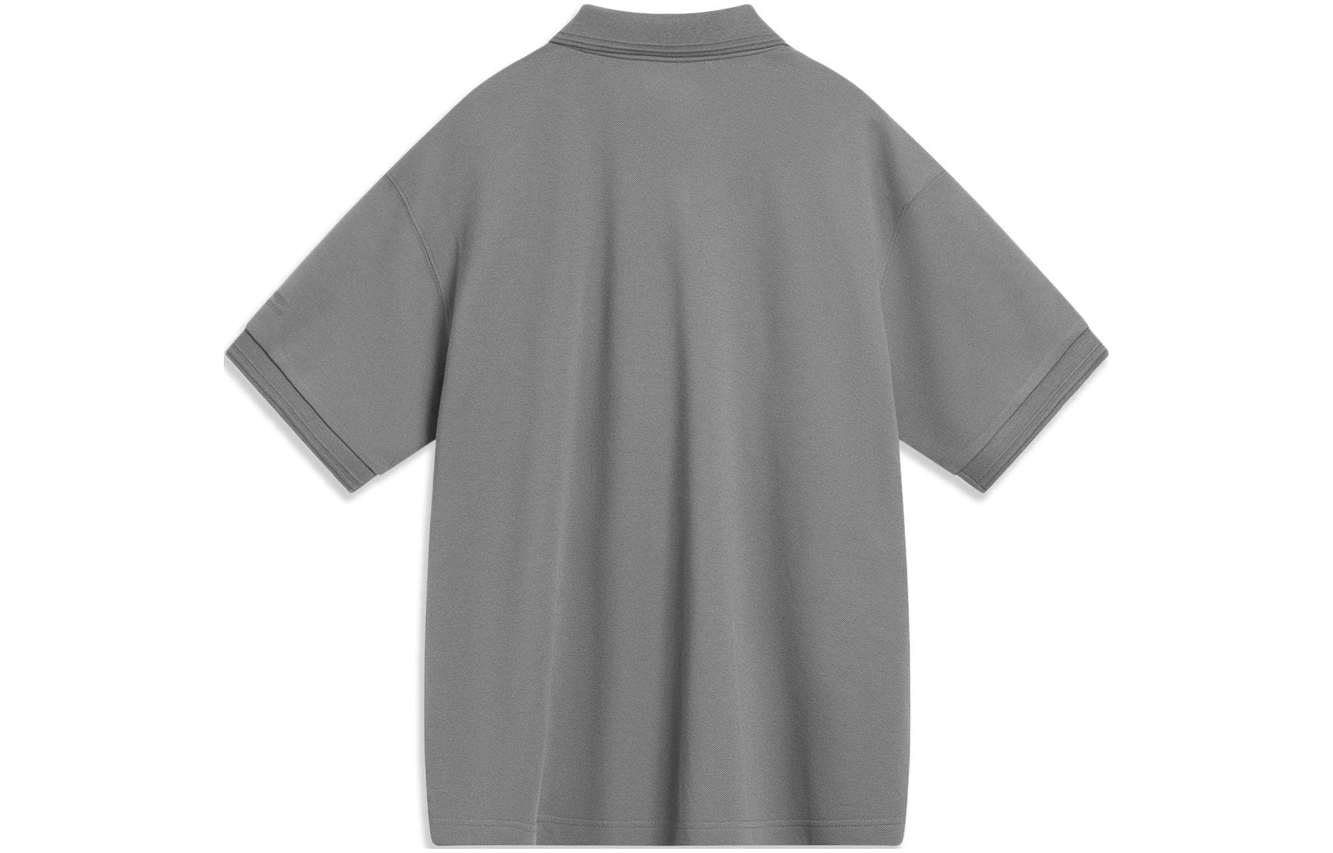 Li Ning CF Polo Shirts Lead Gray Polo Collar Moderate Straight Fit