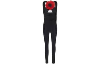 SAINT LAURENT Floralappliqué Jumpsuit