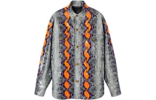 Versace snakeprint shirt jacket