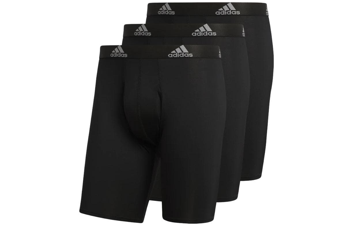 Adidas Free Shipping With AdiClub Performance Long Boxer Briefs 3 Pairs