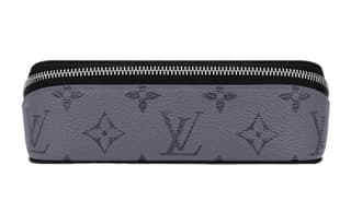 LOUIS VUITTON Yayoi Kusama Collaboration Coated Canvas Sunglass Case Gray