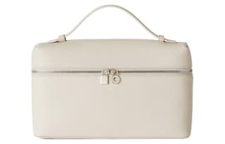 Loro Piana ExtraPocket Makeup Bag Small Square Bag Handbag, Shoulder Bag Regular Light Lime White