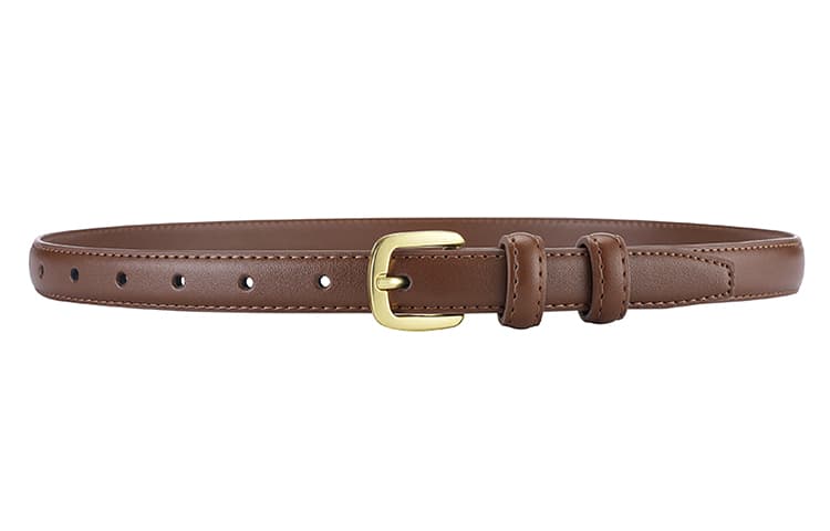 FREE RABBITⅡ Versatile Jeans Belt Minimalist Style, Compatible With Suit Trouser, Width 1.8cm Brown