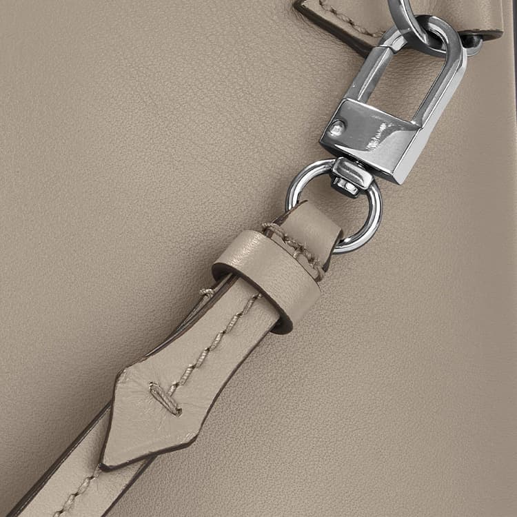 MONTBLANC Cow One Shoulder Crossbody Storage Bag Clutch Earth Gray