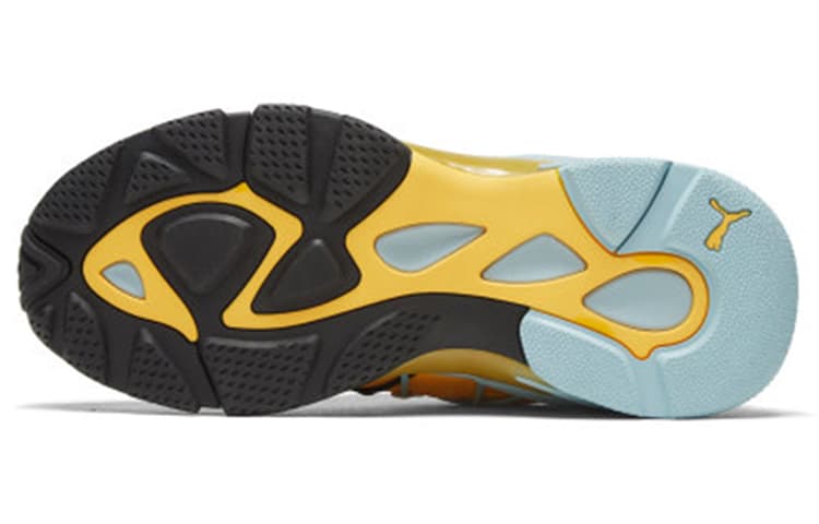 PUMA Lqdcell Omega Striped Knit 'Black Ultra Yellow'