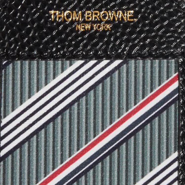 THOM BROWNE· Coated Canvas Luggage Tag Black