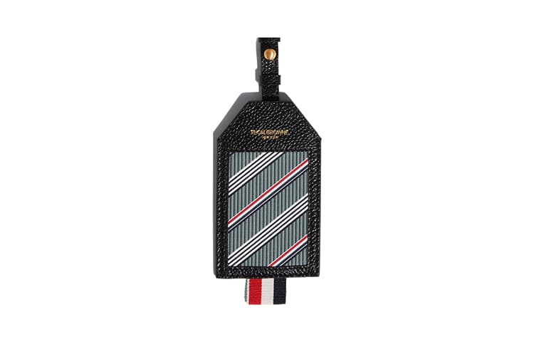THOM BROWNE· Coated Canvas Luggage Tag Black