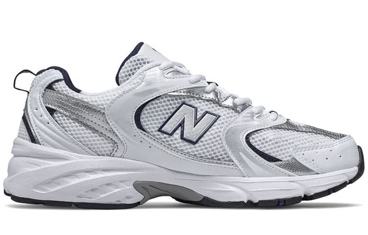 New Balance NB 530 Classic Retro Synthetic Mesh Fabric LowTop Silver White