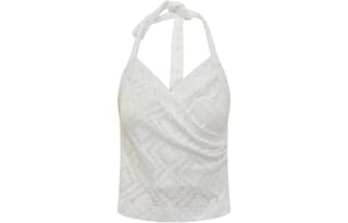 Iro Night crossover knitted halterneck