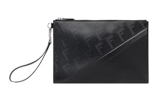 FENDI Calfskin Clutch Regular Black