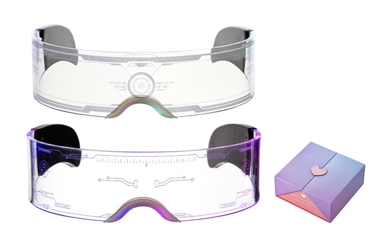 AAJF Other White DoubleSided Glitter+Warrior Glass Multicolor Dual Control