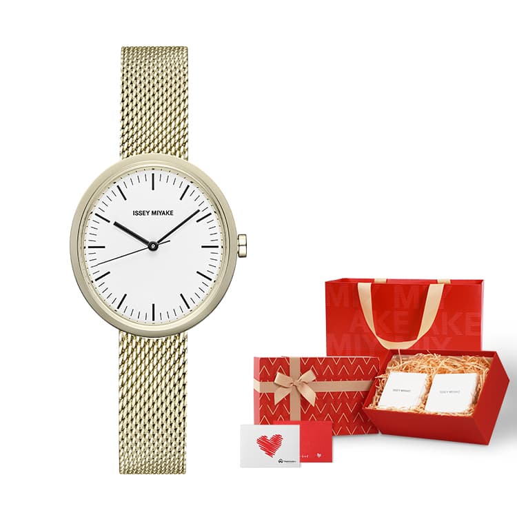 ISSEY MIYAKE Water For Everyday Use Quartz Movement Stainless Steel Strap Watch Gold Strap