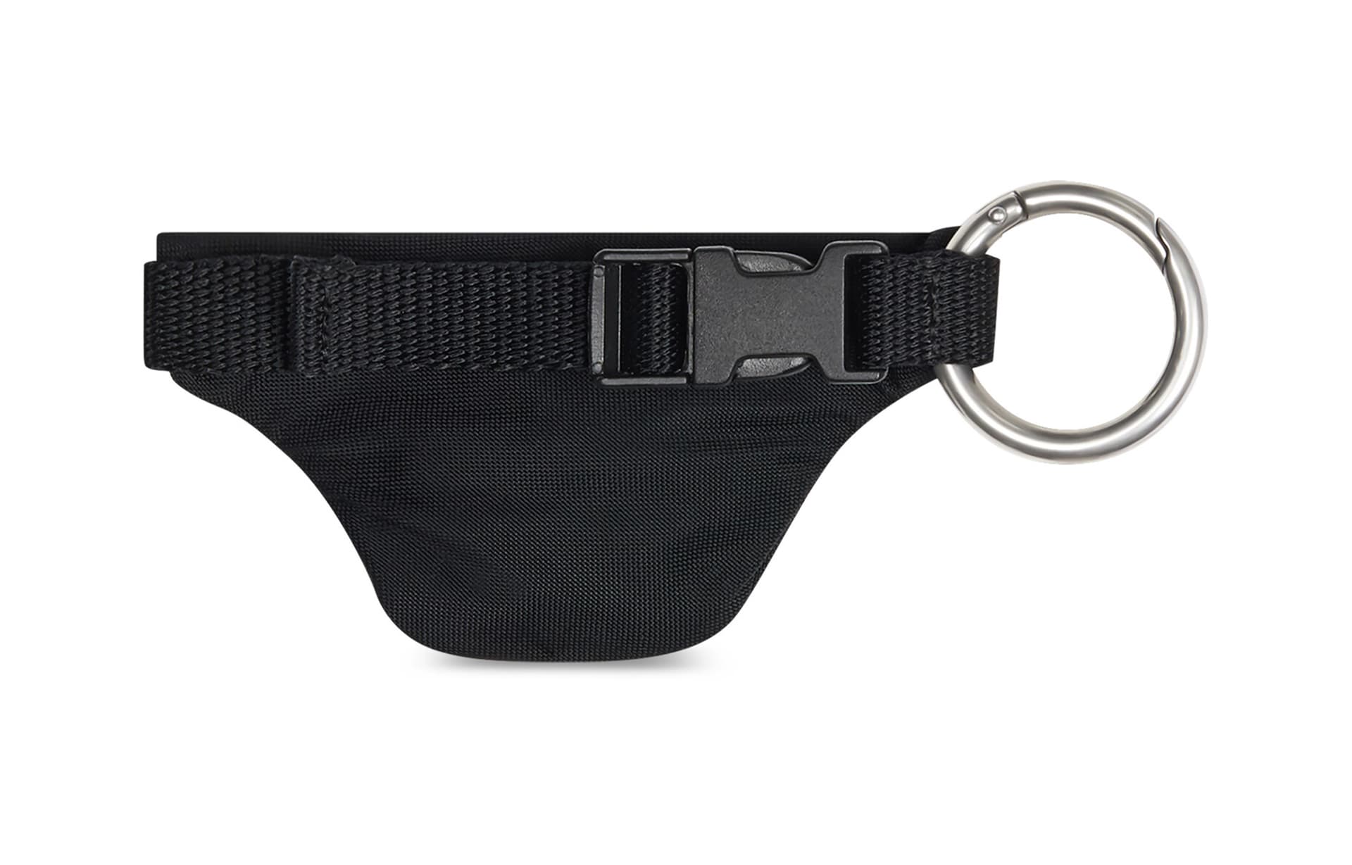 Balenciaga Polyamide Keychain Fanny Pack Key Coin Purse Black