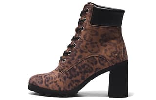 Timberland Allington Heeled 6 Mid Calf Brown Leopard Print