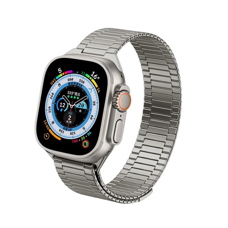 IBOANN Strap Apple Compatibility Stainless Steel Material 240mm Titanium
