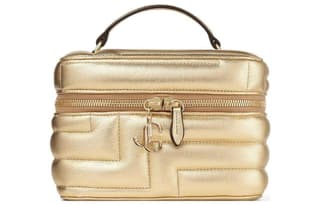 Jimmy Choo Vanity Avenue metalliceffect makeup bag