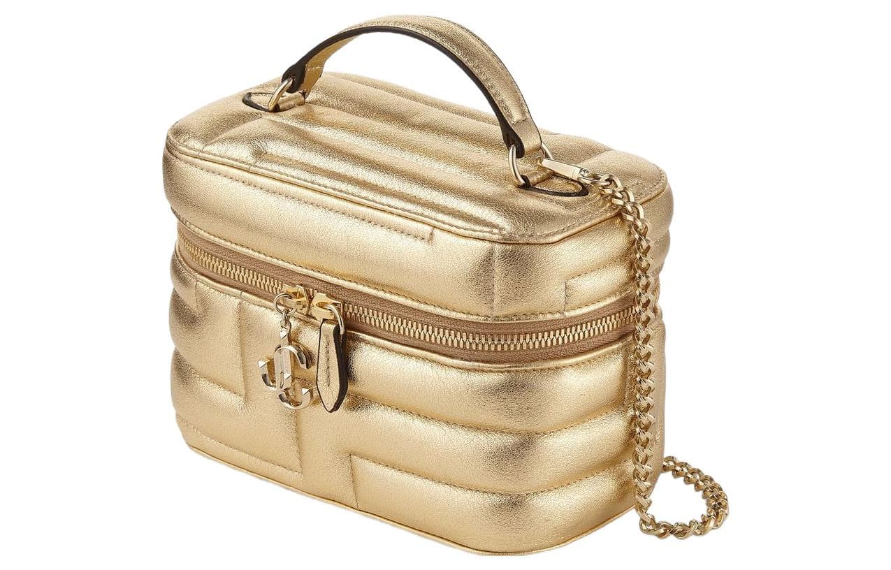 Jimmy Choo Vanity Avenue metalliceffect makeup bag