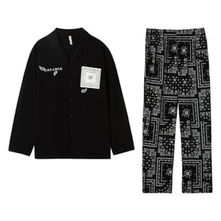 DAMOS·LOVE Spring Fall Season Pajama Set Black