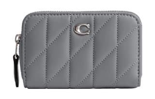 COACH Zip Around Nappa Wallet Regular Gray