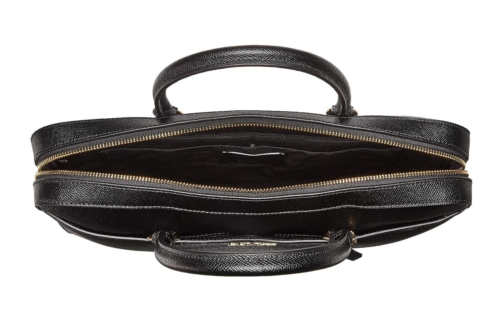 COACH Cross Grain Handbag, Shoulder Bag, Crossbody Bag, Briefcase Large Black