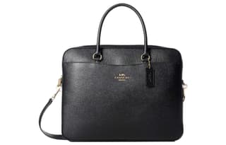 COACH Cross Grain Handbag, Shoulder Bag, Crossbody Bag, Briefcase Large Black