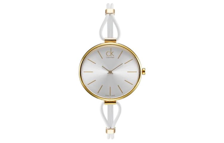 CALVIN KLEIN Selection Wrist Watch Quartz Movement Strap 38mm Silver Dial Watch 30m Water Silver Dial