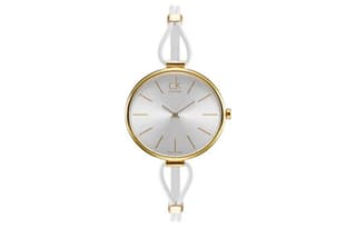 CALVIN KLEIN Selection Wrist Watch Quartz Movement Strap 38mm Silver Dial Watch 30m Water
