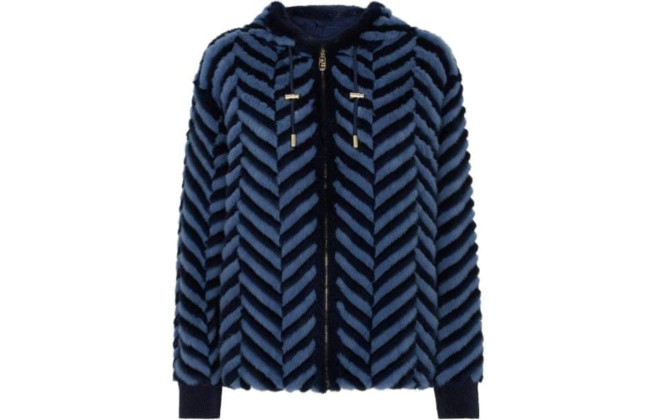 FENDI Furs Blue Hooded Moderate